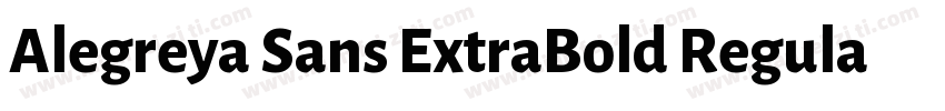 Alegreya Sans ExtraBold Regula字体转换